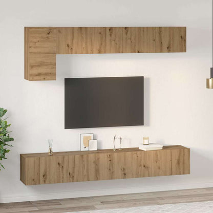 Set mobile TV 5 pcs Rovere artigianale Legno multistrato