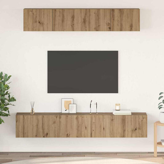 Set mobile TV 5 pcs Rovere artigianale Legno multistrato