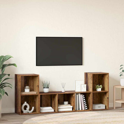 Set mobile TV 3 pcs Marrone Legno multistrato