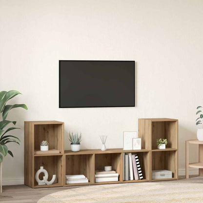 Set mobile TV 3 pcs Marrone Legno multistrato