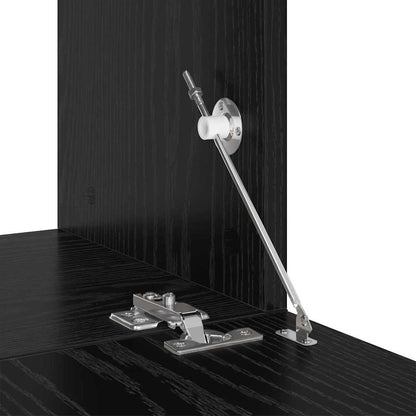 Set mobile TV con cassetto 4 pcs Rovere Nero Legno multistrato