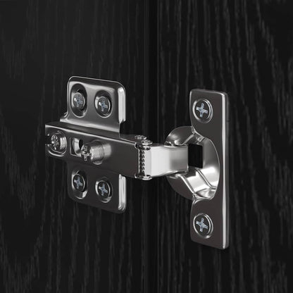 Mobile TV da Parete 2 pcs Rovere Nero Legno multistrato