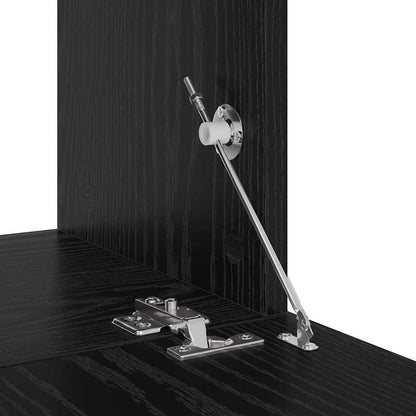 Mobile TV da Parete 2 pcs Rovere Nero Legno multistrato