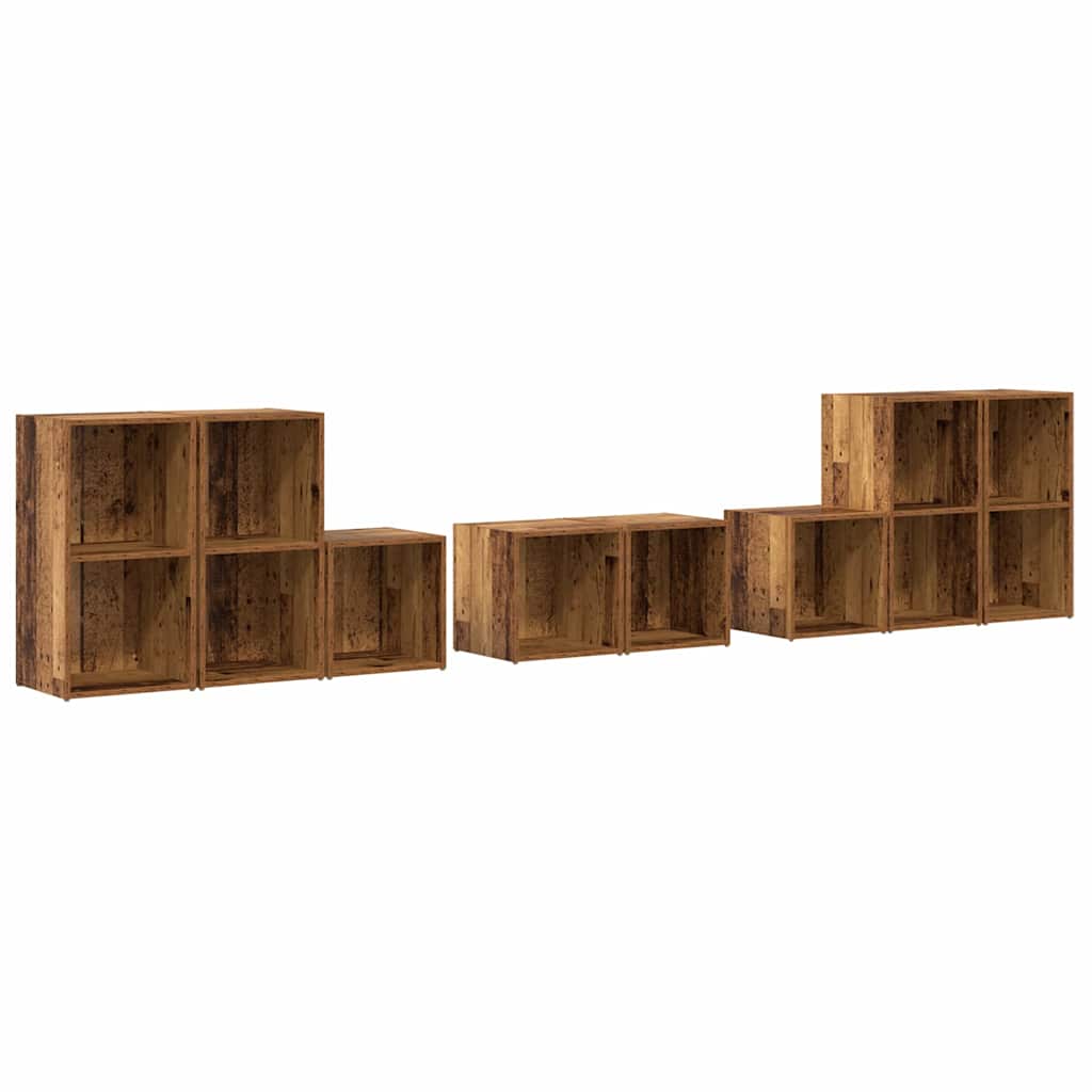 Set di mobili TV 8 pcs Legno vecchio Legno multistrato