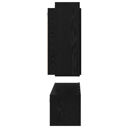 Set mobile TV 4 pcs Rovere Nero Legno multistrato