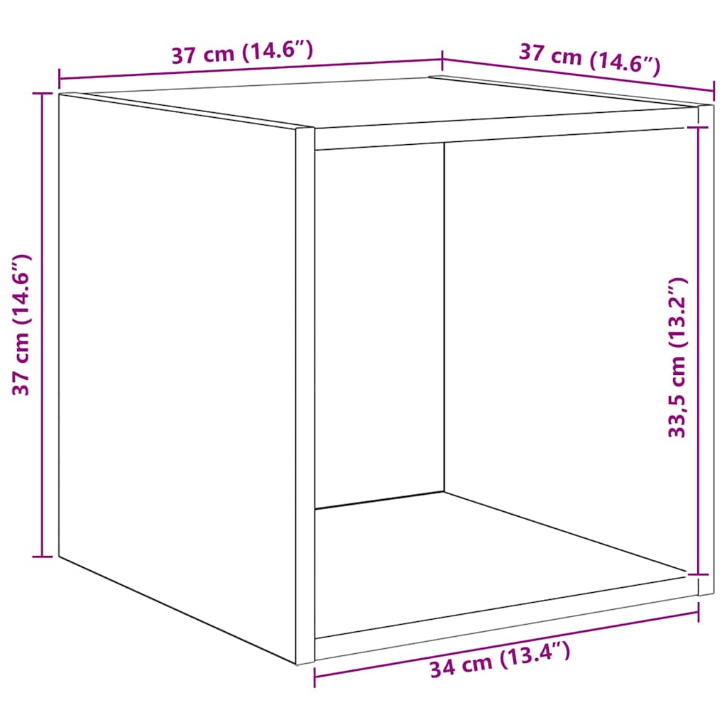 Set mobile TV 4 pcs Rovere Nero Legno multistrato