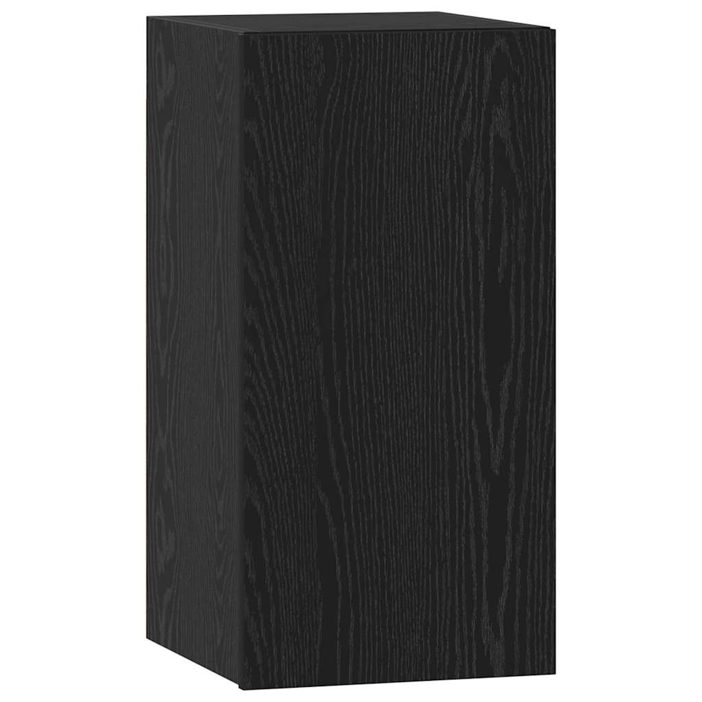 Set mobile TV con cassetto Rovere Nero Legno multistrato