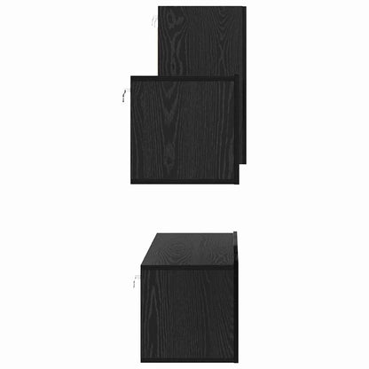Set mobile TV con cassetto Rovere Nero Legno multistrato