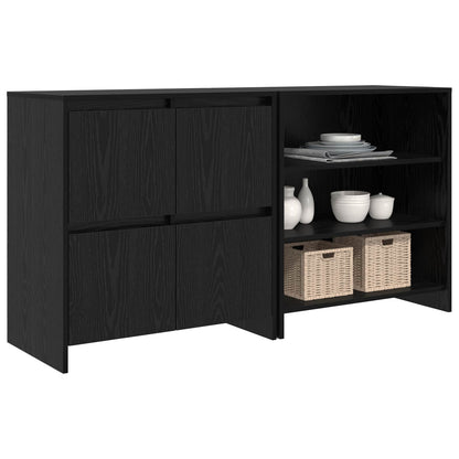 Credenza 2 pcs Rovere Nero 70 x 41 x 75 cm Legno multistrato | homemem39
