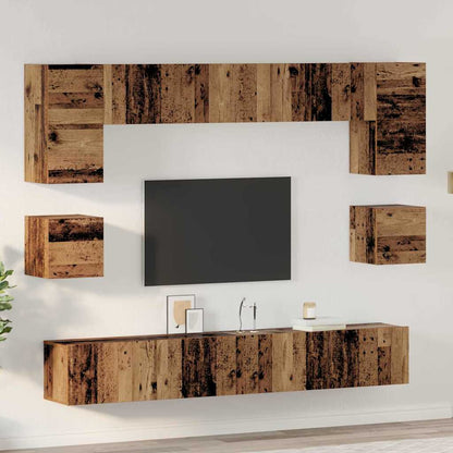 Set mobile TV 8 pcs Legno vecchio Legno multistrato