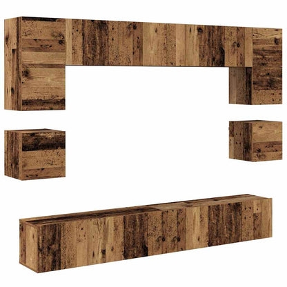 Set mobile TV 8 pcs Legno vecchio Legno multistrato