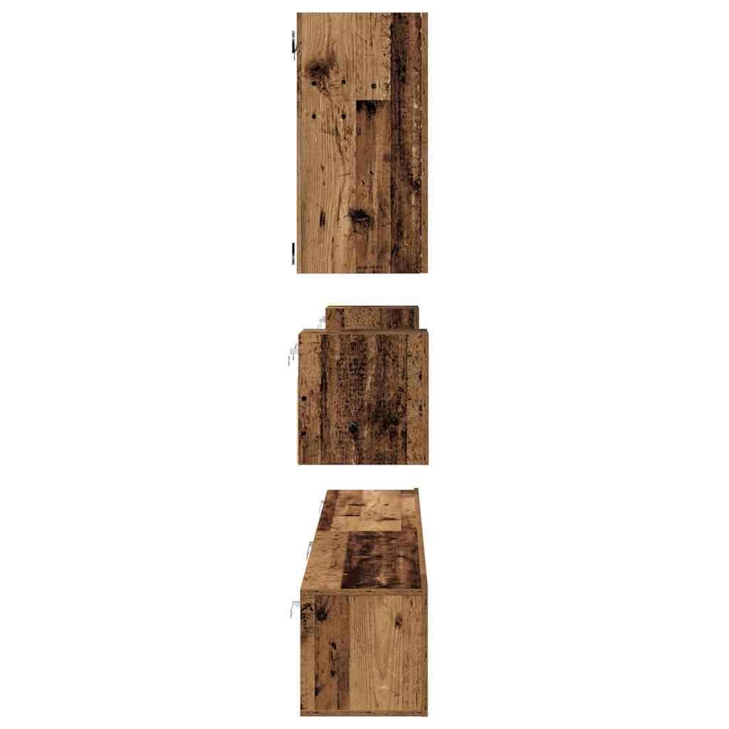 Set mobile TV 8 pcs Legno vecchio Legno multistrato | homemem39