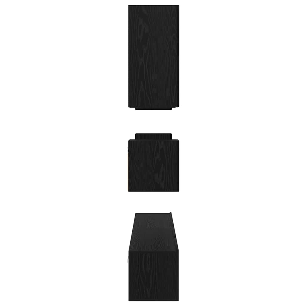 Set mobile TV 8 pcs Rovere Nero Legno multistrato