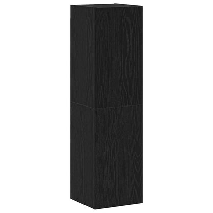 Set mobile TV con cassetto 4 pcs Rovere Nero Legno multistrato