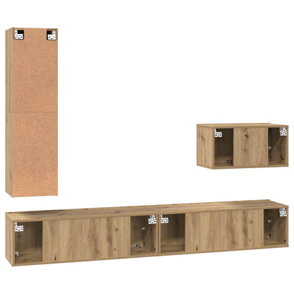 Set mobile TV 4 pcs Rovere artigianale Legno multistrato | homemem39