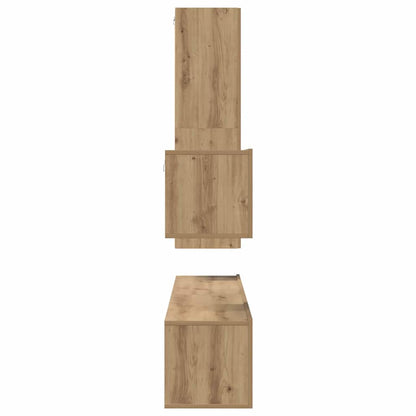 Set mobile TV 4 pcs Rovere artigianale Legno multistrato