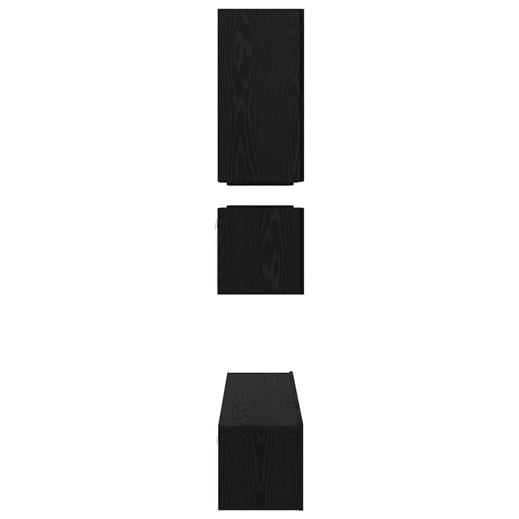 Set mobile TV 8 pcs Rovere Nero Legno multistrato | homemem39