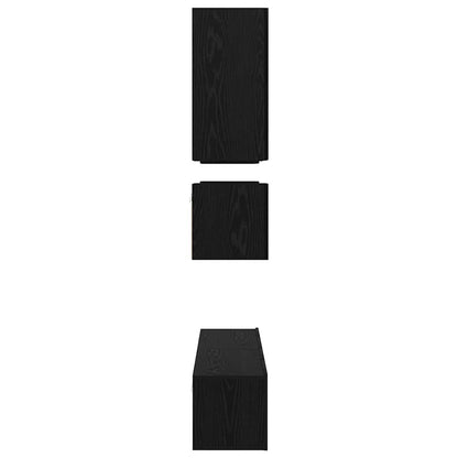 Set mobile TV 8 pcs Rovere Nero Legno multistrato | homemem39