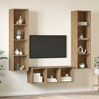 Set mobile TV 3 pcs Rovere artigianale Legno multistrato