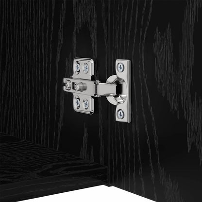 Mobile TV da Parete 3 pcs 100 x 30 x 30 cm Rovere Nero