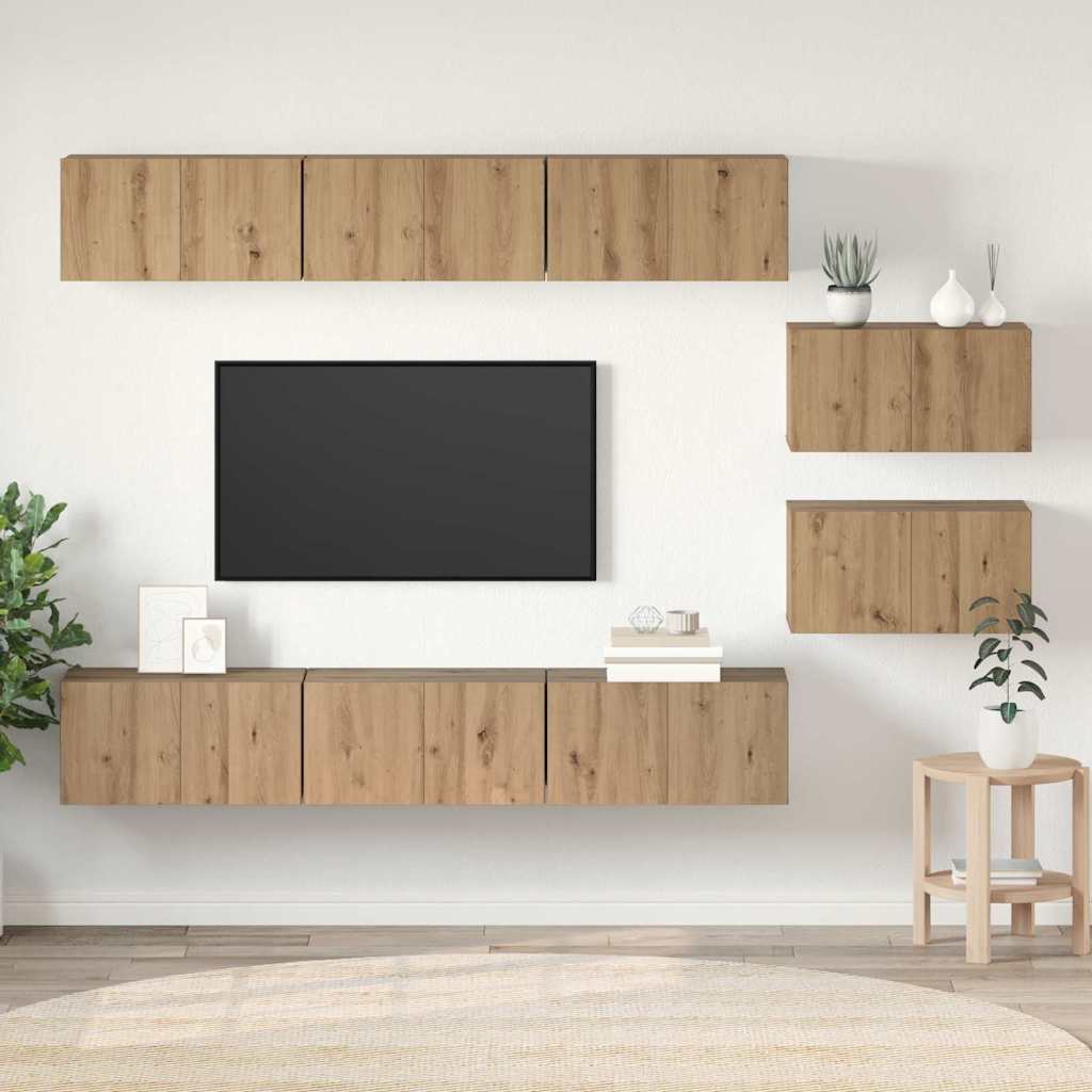 Set mobile TV Rovere artigianale Legno multistrato