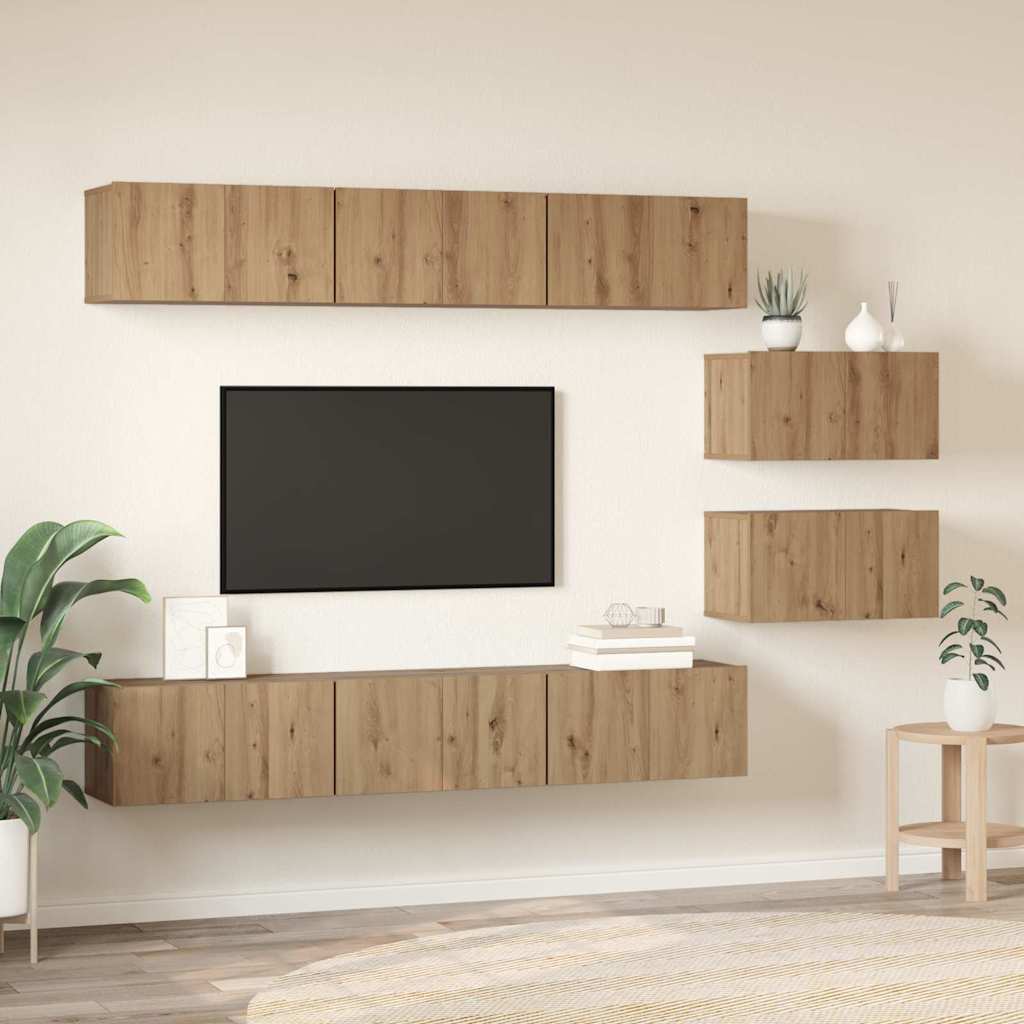 Set mobile TV Rovere artigianale Legno multistrato