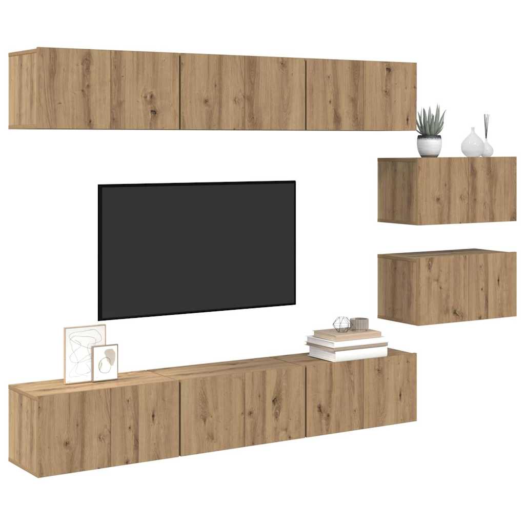Set mobile TV Rovere artigianale Legno multistrato