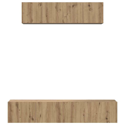 Set mobile TV 4 pcs Rovere artigianale Legno multistrato