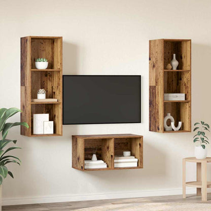 Set mobile TV Legno vecchio 37 x 37 x 107 cm Legno multistrato
