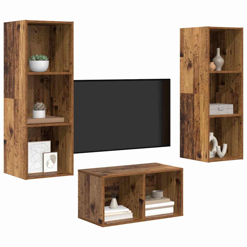 Set mobile TV Legno vecchio 37 x 37 x 107 cm Legno multistrato