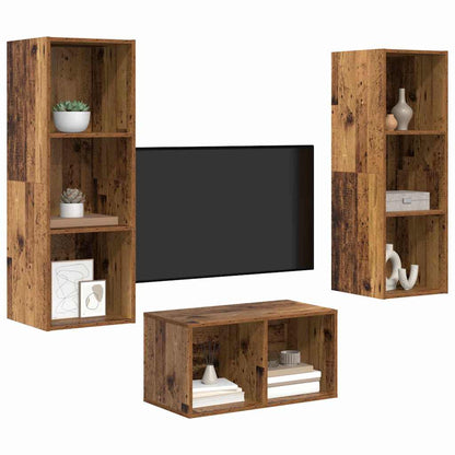 Set mobile TV Legno vecchio 37 x 37 x 107 cm Legno multistrato