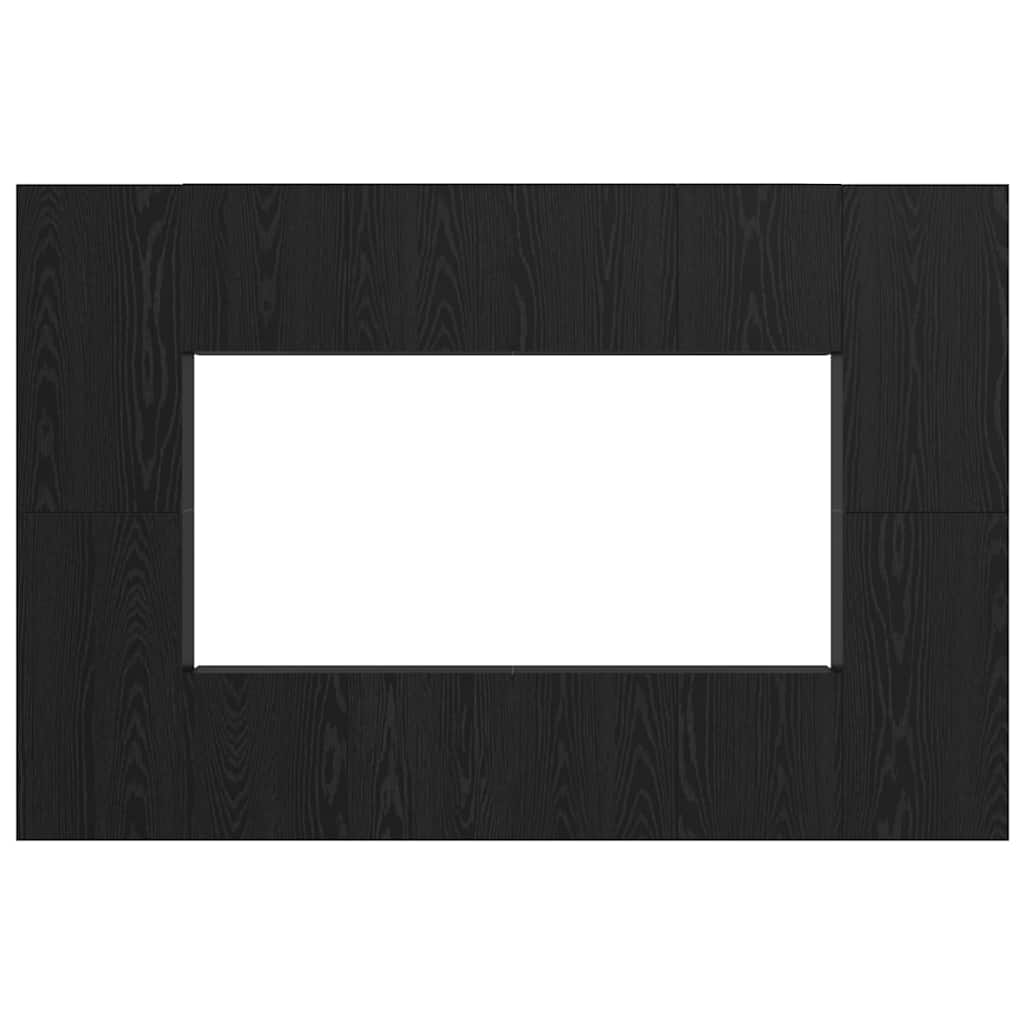 Set mobile TV Montaggio a parete Rovere Nero Legno multistrato