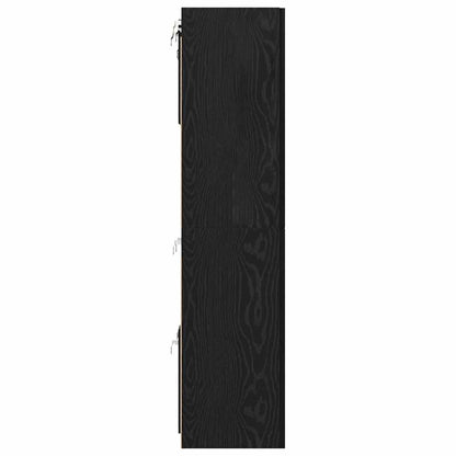 Set mobile TV Montaggio a parete Rovere Nero Legno multistrato