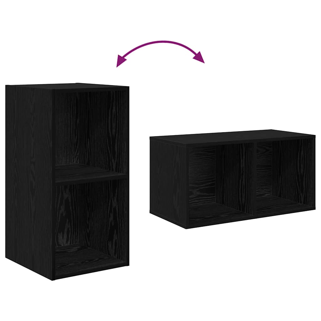 Set mobile TV 3 pcs Rovere Nero Legno multistrato