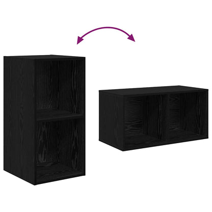 Set mobile TV 3 pcs Rovere Nero Legno multistrato