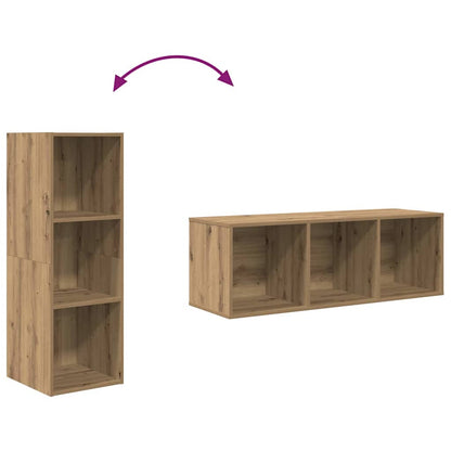 Set mobile TV 3 pcs Rovere artigianale Legno multistrato