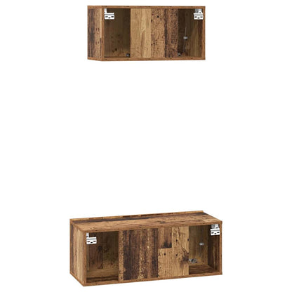 Set mobile TV 2 pcs Legno vecchio Legno multistrato