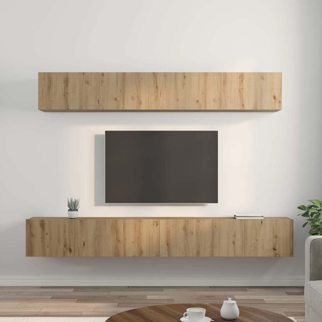 Set mobile TV 5 pcs Rovere artigianale Legno multistrato
