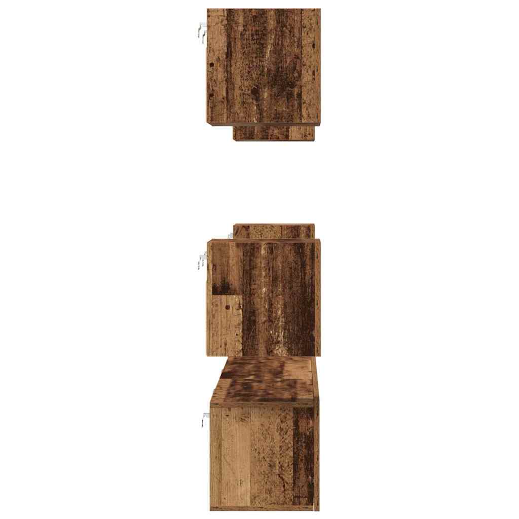 Set mobile TV 7 pcs Legno vecchio Legno multistrato