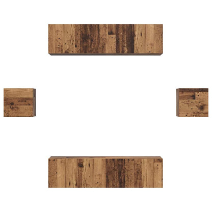 Set mobile TV 6 pcs Legno vecchio Legno multistrato