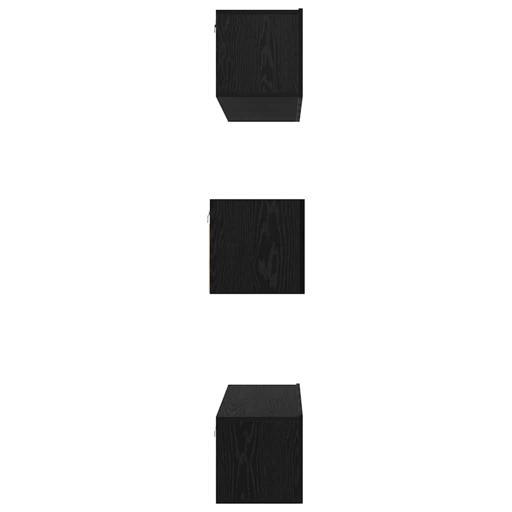 Set mobile TV 6 pcs Rovere Nero Legno multistrato | homemem39