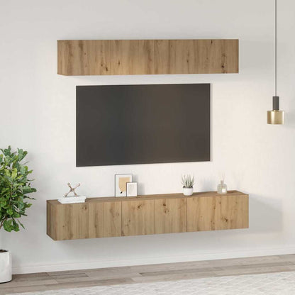 Set mobile TV 5 pcs Rovere artigianale Legno multistrato
