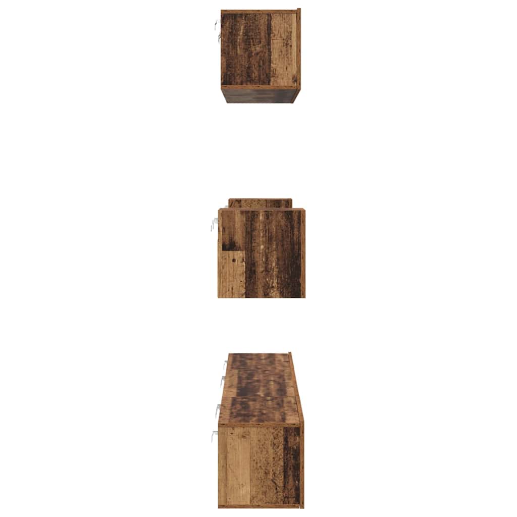 Set mobile TV 7 pcs Legno vecchio Legno multistrato