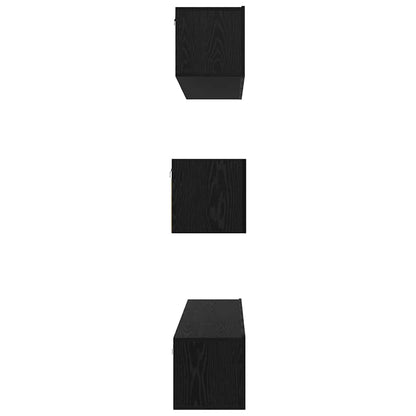 Set mobile TV 7 pcs Rovere Nero Legno multistrato