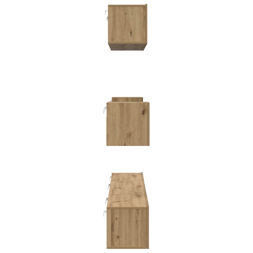Set mobile TV 7 pcs Rovere artigianale Legno multistrato | homemem39