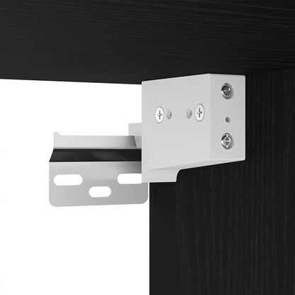 Set mobile TV 9 pcs Rovere Nero Legno multistrato