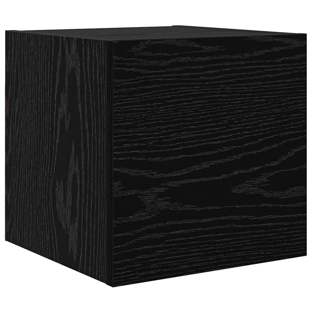 Set mobile TV 9 pcs Rovere Nero Legno multistrato | homemem39