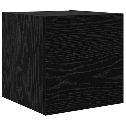 Set mobile TV 9 pcs Rovere Nero Legno multistrato | homemem39