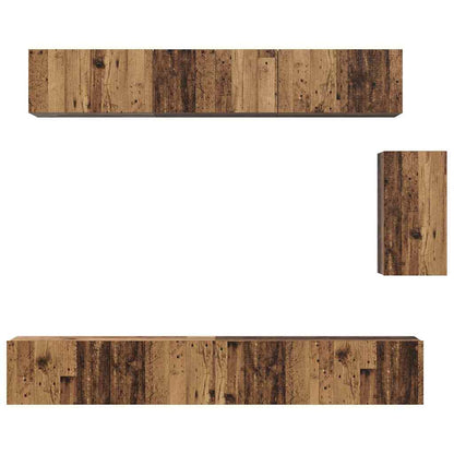 Set mobile TV 6 pcs Legno vecchio Legno multistrato