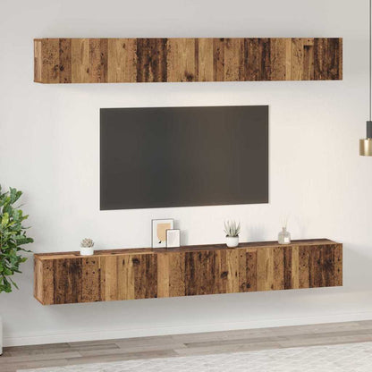 Set mobile TV 6 pcs Legno vecchio Legno multistrato
